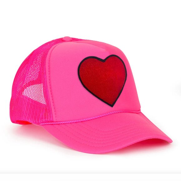 NEW Aviator Nation Heart Neon Pink Cap - Picture 1 of 4